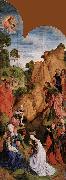 GOES, Hugo van der Calvary Triptych Spain oil painting artist